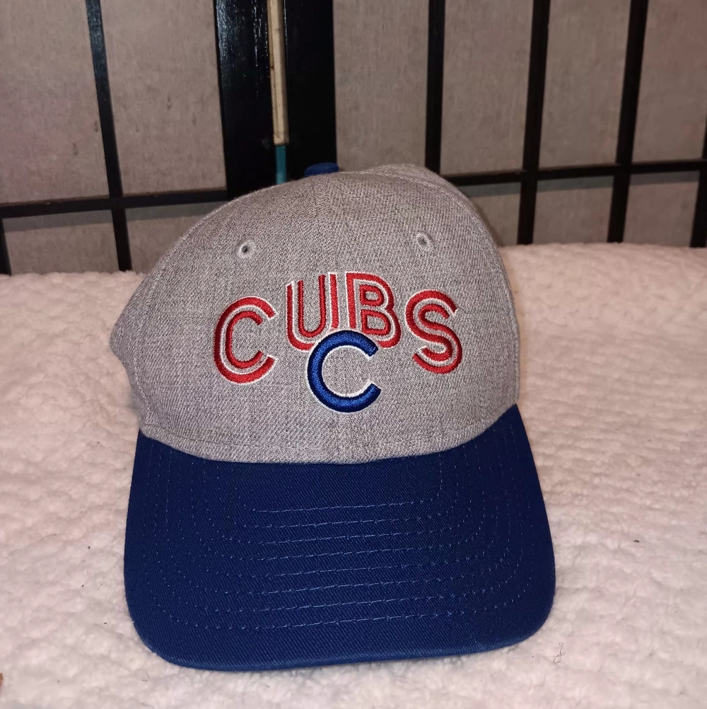 Cubs Kids Grey and Royal Blue Baseball Cap